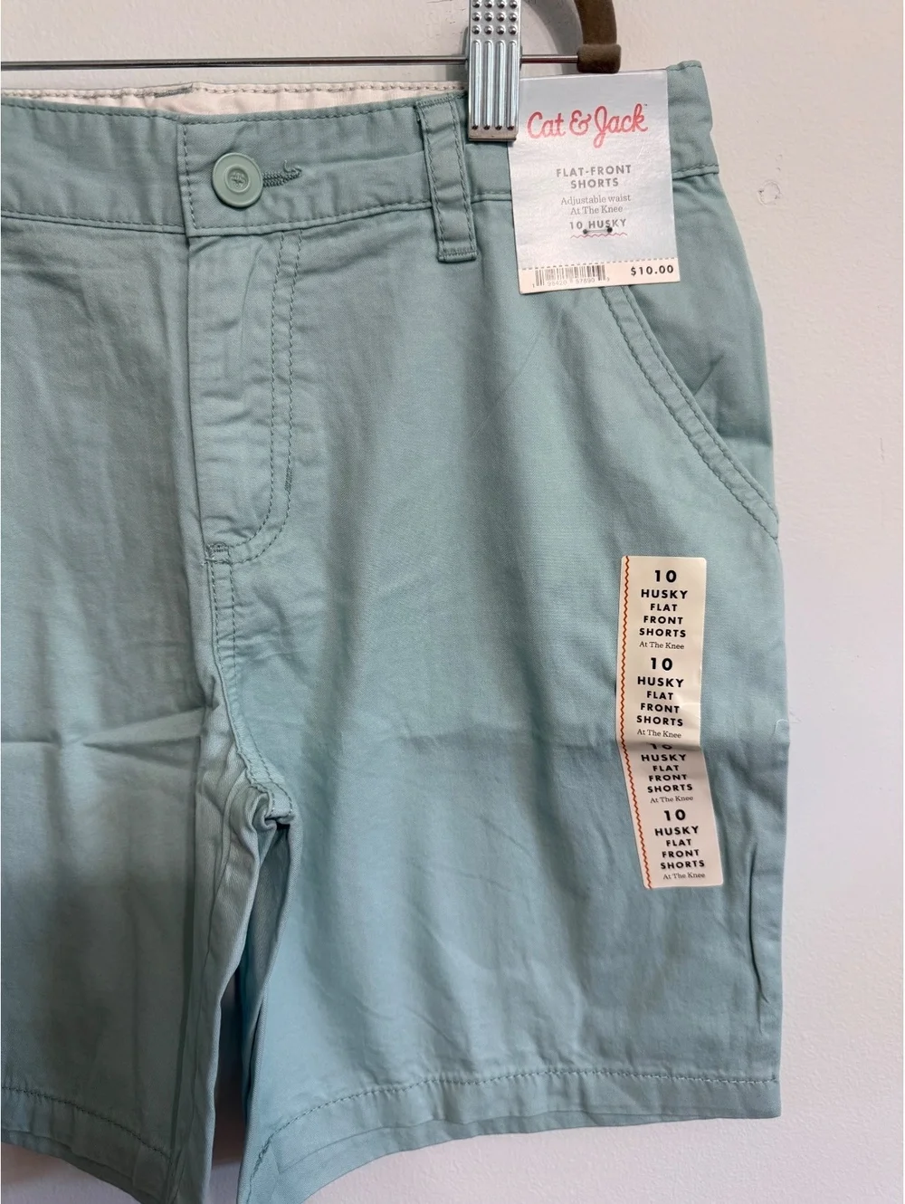 Cat & Jack Boys' Flat-Front Size 10 Husky Shorts
